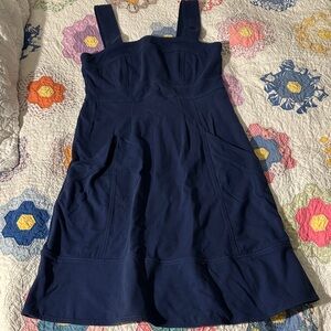 Lands' End Navy Jersey Mini Dress